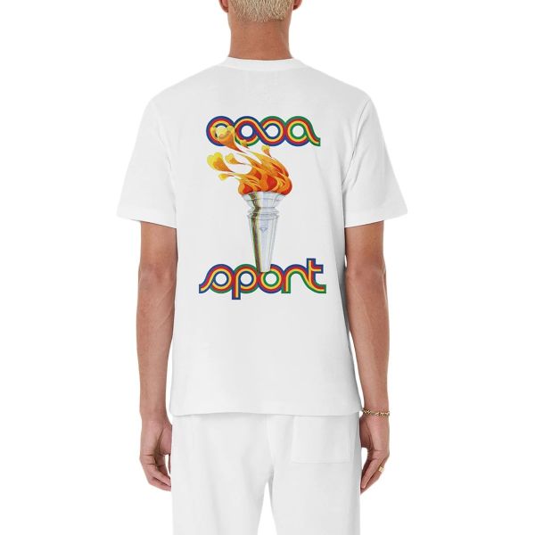 Casablanca La Flamme Du Sport T-shirt Wit