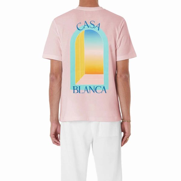 Casablanca L'Arc Colore T-shirt Roze