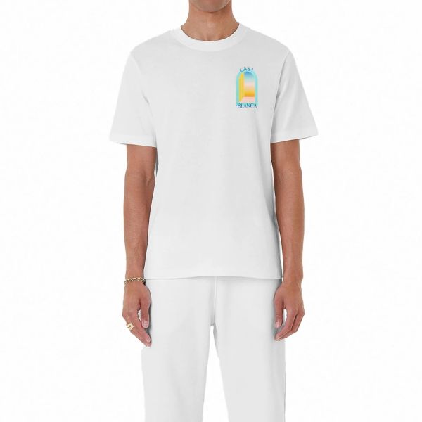 Casablanca L'Arc Colore T-shirt Wit