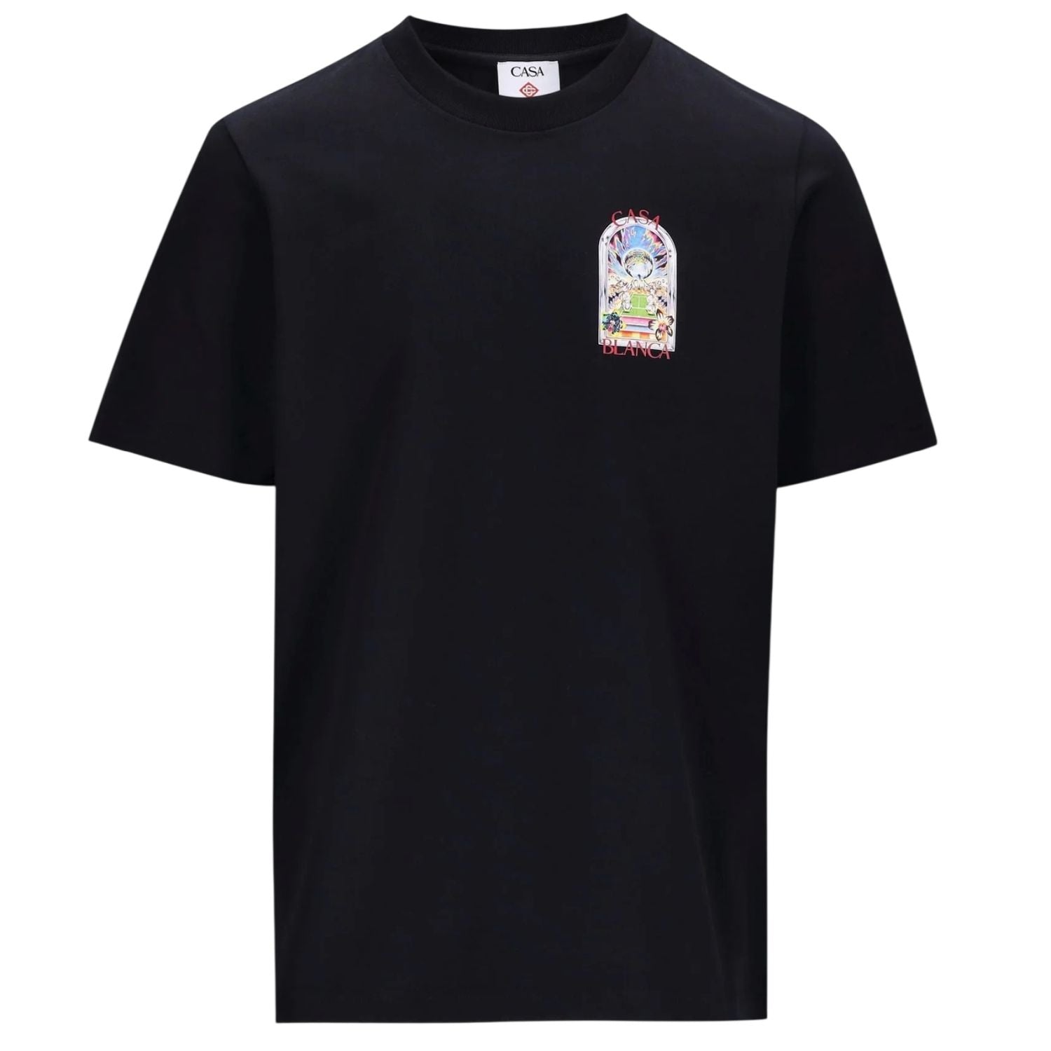 Casablanca Tennis Landscape T-shirt Zwart