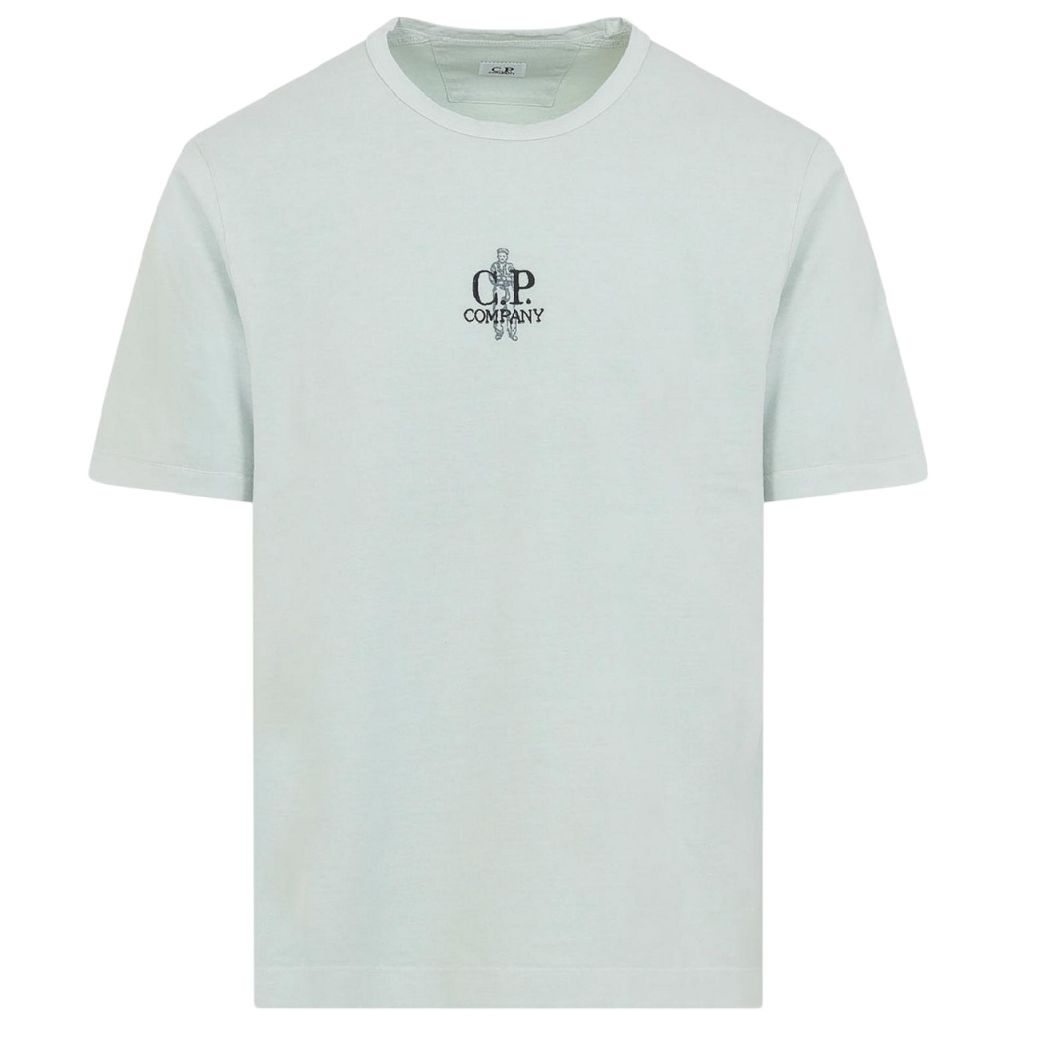 CP Company 1020 Embroidery T-shirt Licht Blauw