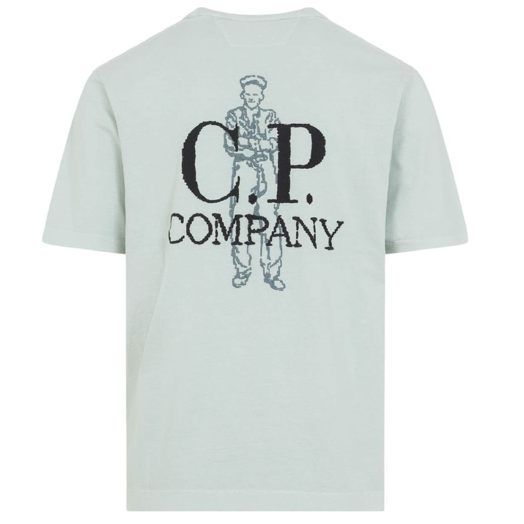 CP Company 1020 Embroidery T-shirt Licht Blauw