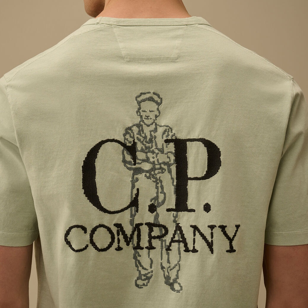 CP Company 1020 Embroidery T-shirt Licht Blauw