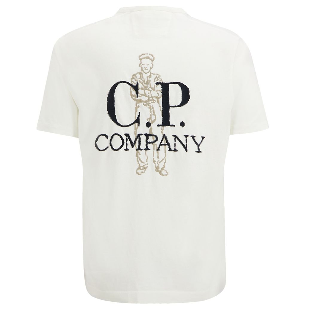 CP Company 1020 Embroidery T-shirt Wit