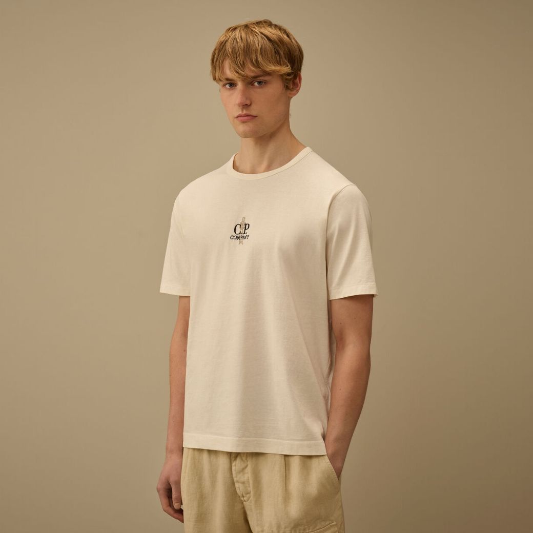 CP Company 1020 Embroidery T-shirt Wit