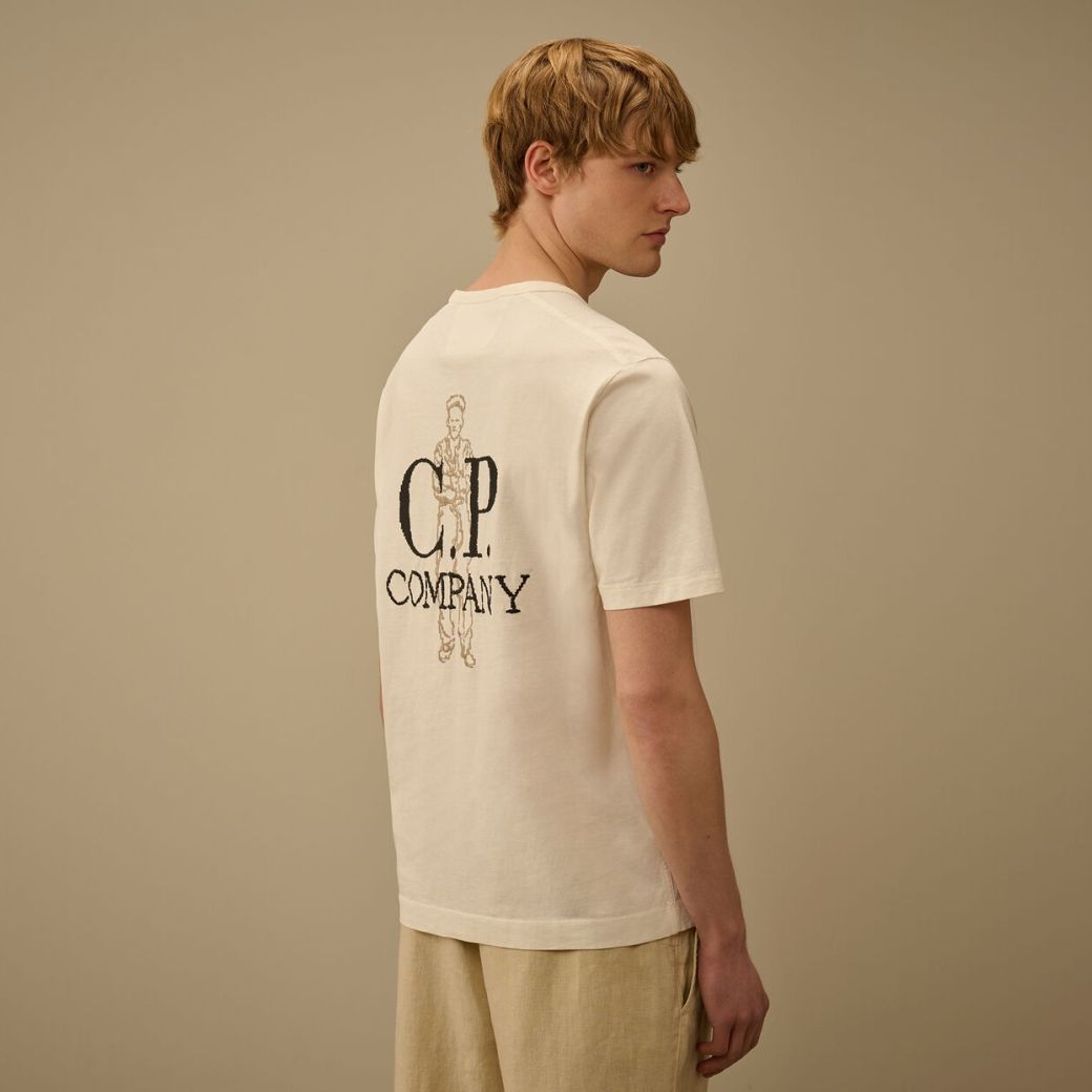 CP Company 1020 Embroidery T-shirt Wit