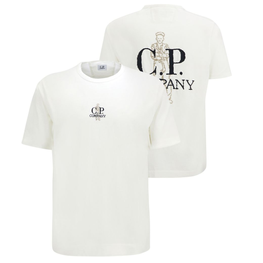 CP Company 1020 Embroidery T-shirt Wit