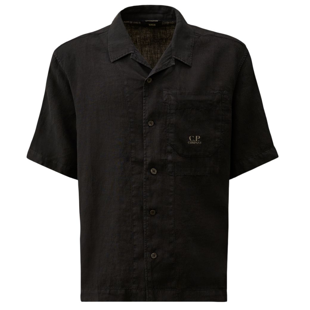 CP Company Linen Boxy Overhemd Navy