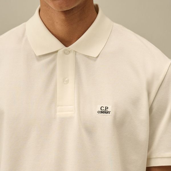 CP Company Stretch Piquet Polo Wit