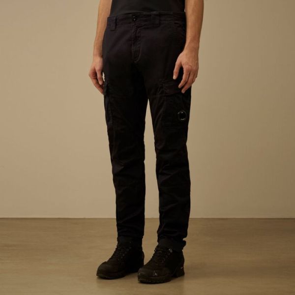 CP Company Stretch Sateen Ergonomic Lens Cargo Broek Navy