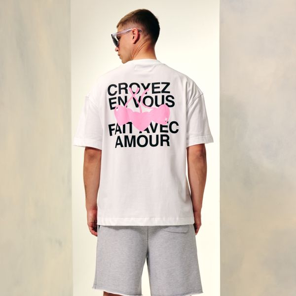 Croyez Amour T-shirt Wit