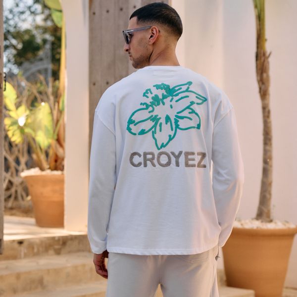 Croyez Gardener Longsleeve T-shirt Wit/Blauw