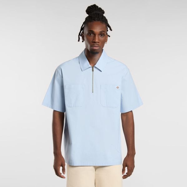 Dickies Ranch Quarter Zip Overhemd Licht Blauw