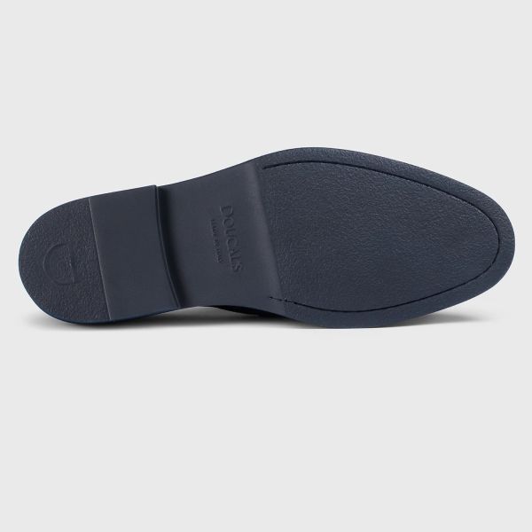 Doucal's Adler Patta Double Buckle Moccasin Navy