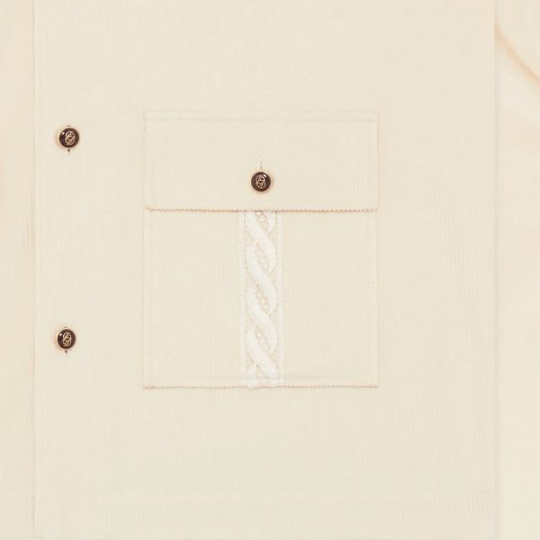 Drôle De Monsieur Corduroy Overshirt Off White