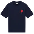 Drôle De Monsieur D Hibiscus Brodée T-shirt Navy