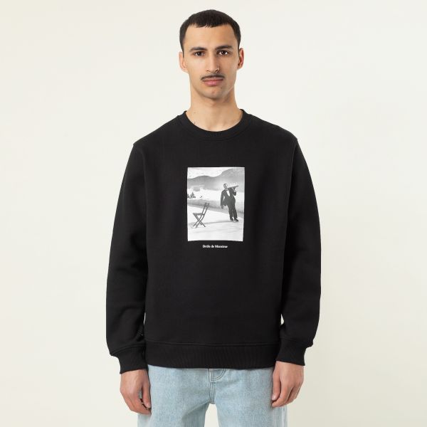 Drôle De Monsieur Ice Skating Waiter Sweater Zwart