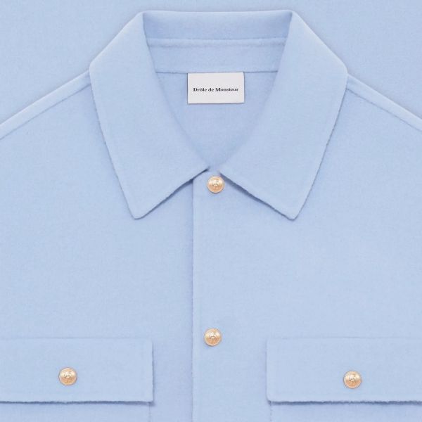 Drôle De Monsieur Laine Overshirt Licht Blauw