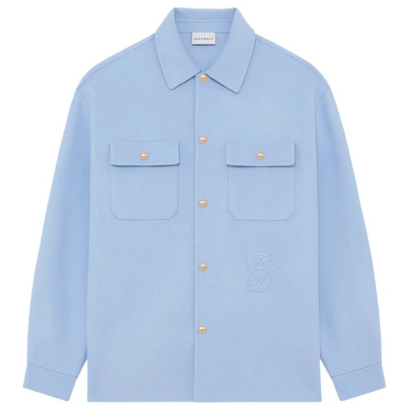 Drôle De Monsieur Laine Overshirt Licht Blauw