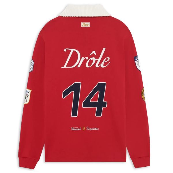 Drôle De Monsieur Racing Longsleeve Polo Rood