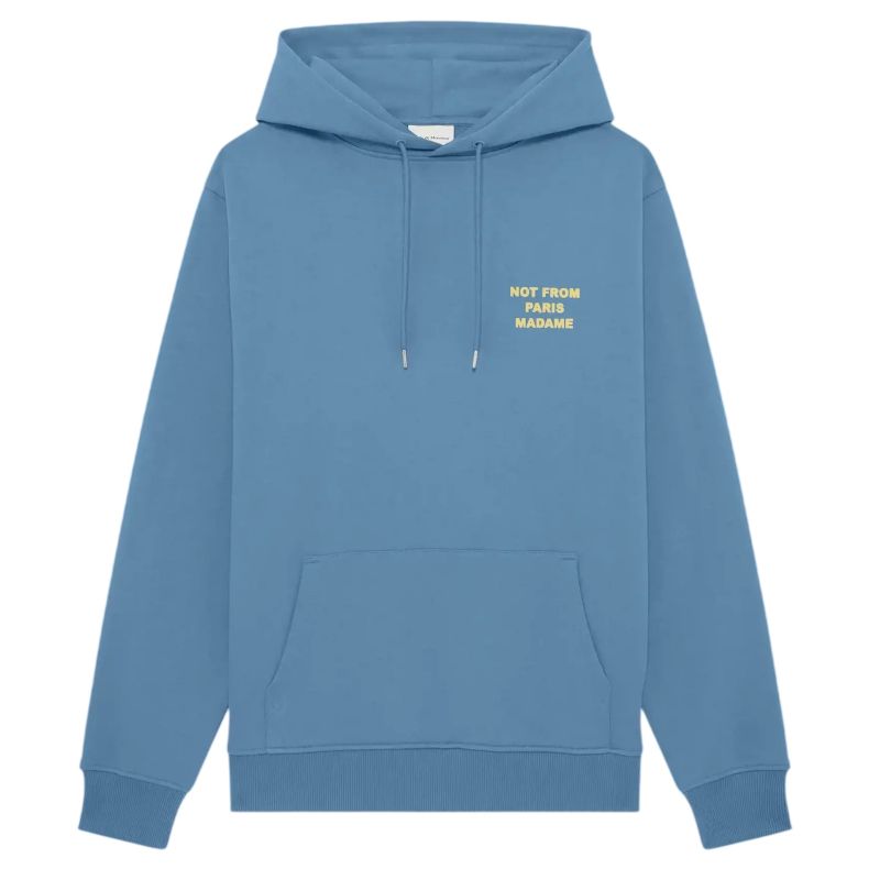 Drôle De Monsieur Slogan Hoodie Blauw