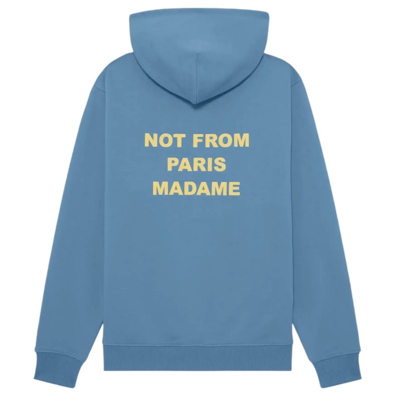 Drôle De Monsieur Slogan Hoodie Blauw
