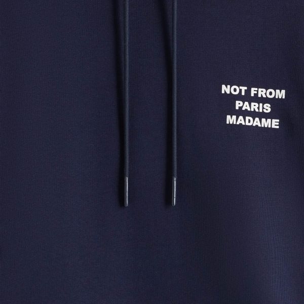 Drôle De Monsieur Slogan Hoodie Navy