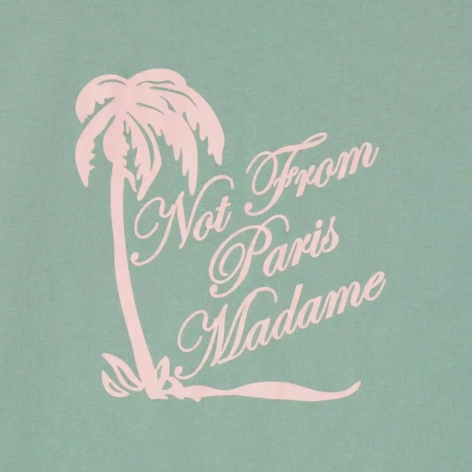 Drôle De Monsieur Slogan Palmiers T-shirt Licht Groen