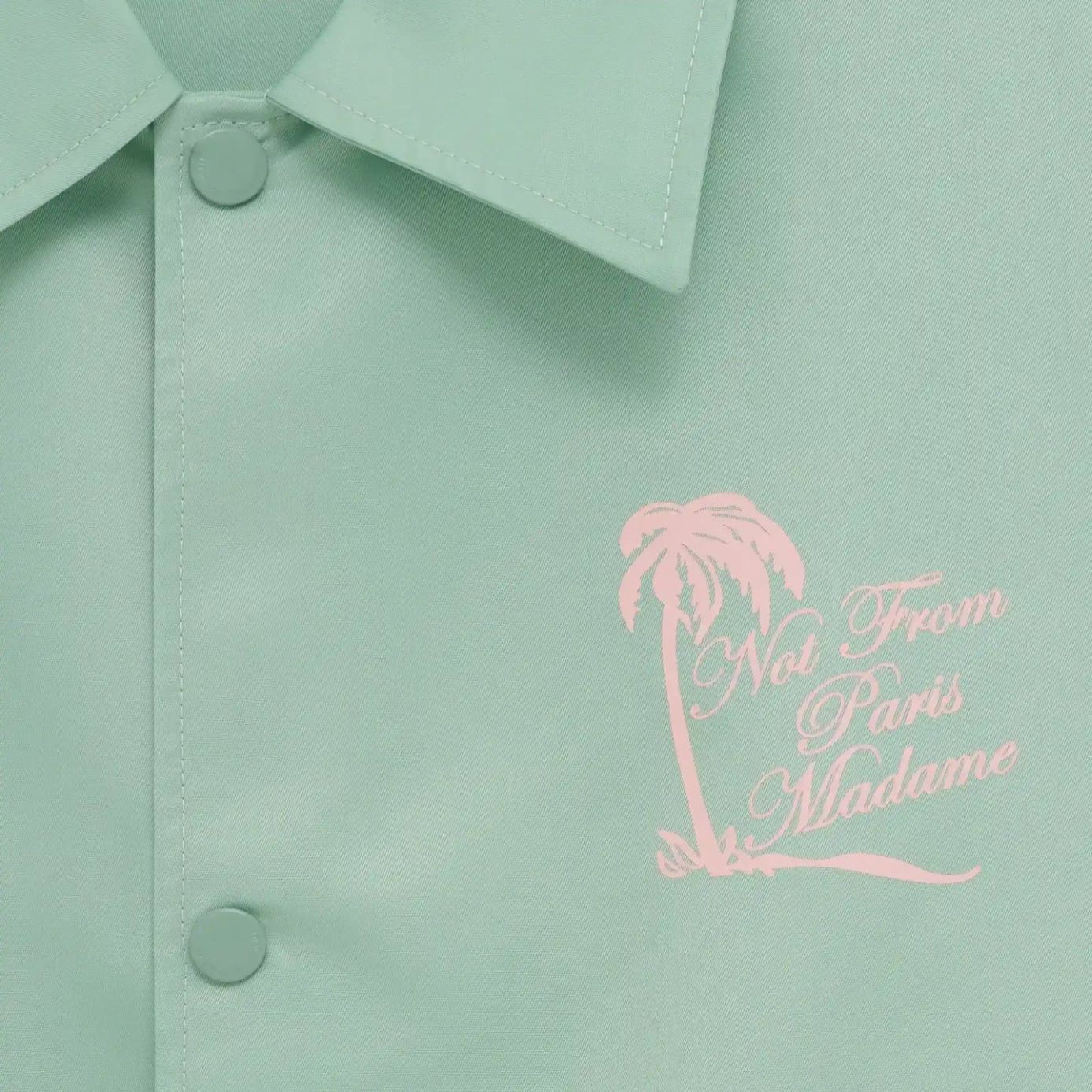 Drôle De Monsieur Slogan Palmiers Vest Licht Groen