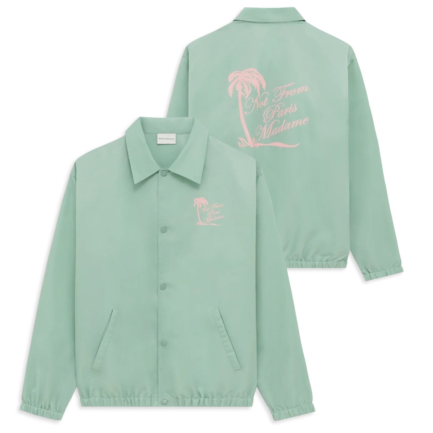 Drôle De Monsieur Slogan Palmiers Vest Licht Groen