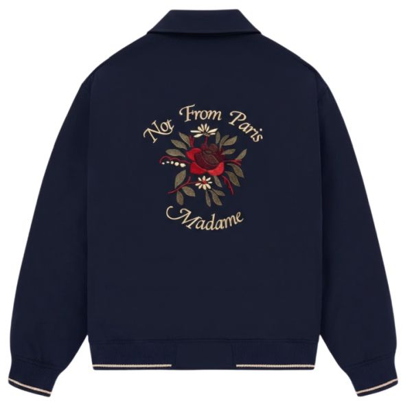 Drôle De Monsieur Slogan Rose Bomber Jas Navy