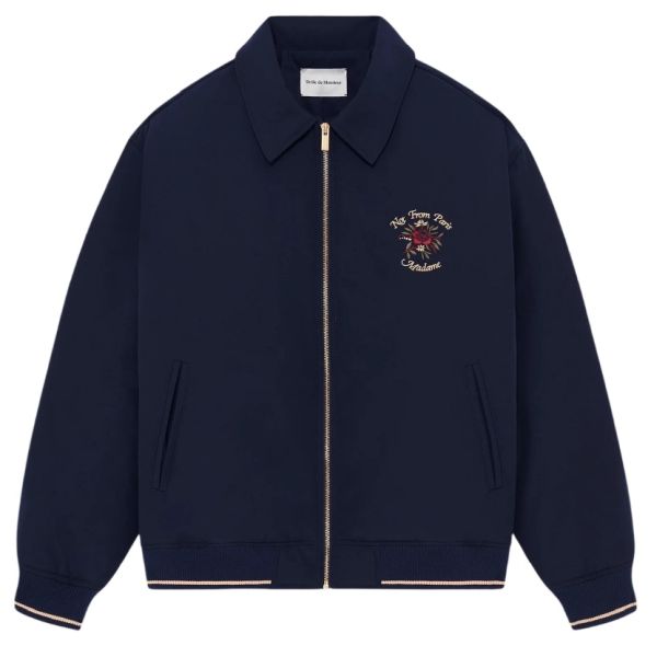Drôle De Monsieur Slogan Rose Bomber Jas Navy