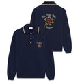 Drôle De Monsieur Slogan Rose Longsleeve Polo Navy