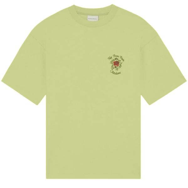 Drôle De Monsieur Slogan Rose T-shirt Licht Groen