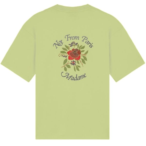 Drôle De Monsieur Slogan Rose T-shirt Licht Groen