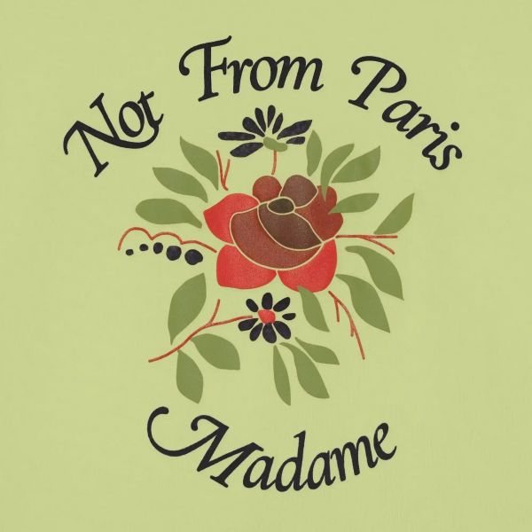 Drôle De Monsieur Slogan Rose T-shirt Licht Groen