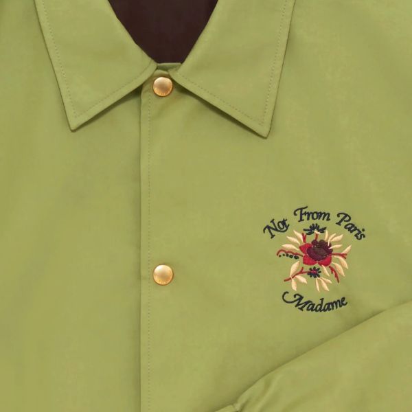 Drôle De Monsieur Slogan Rose Vest Licht Groen