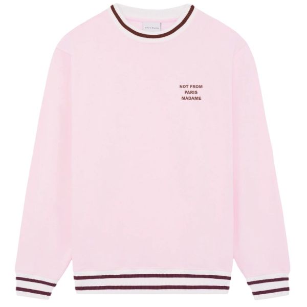 Drôle De Monsieur Slogan Sport Sweater Roze