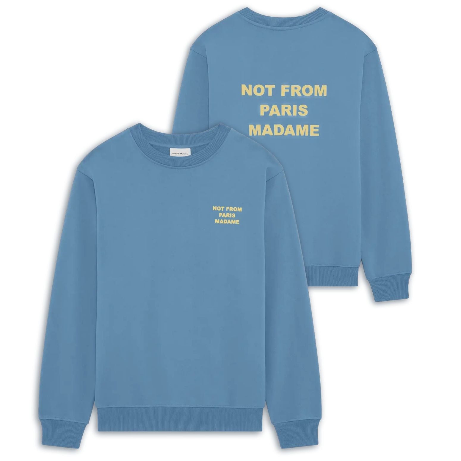 Drôle De Monsieur Slogan Sweater Blauw