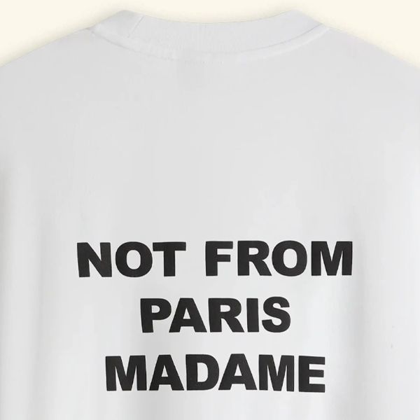 Drôle De Monsieur Slogan T-shirt Wit