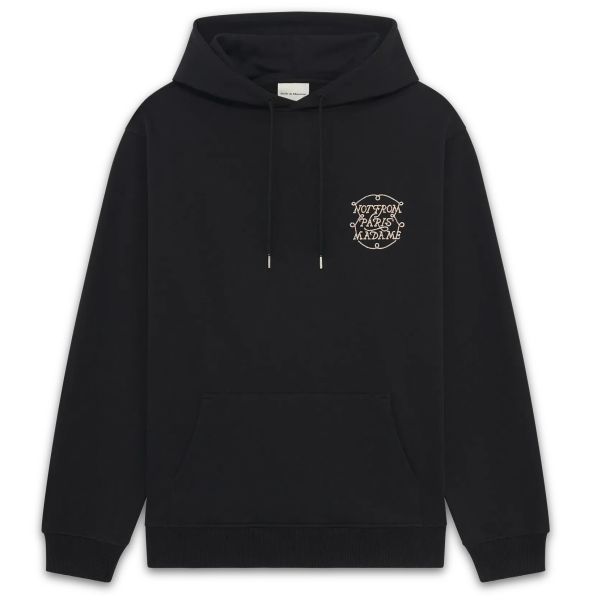 Drôle De Monsieur Slogan Tresses Hoodie Zwart