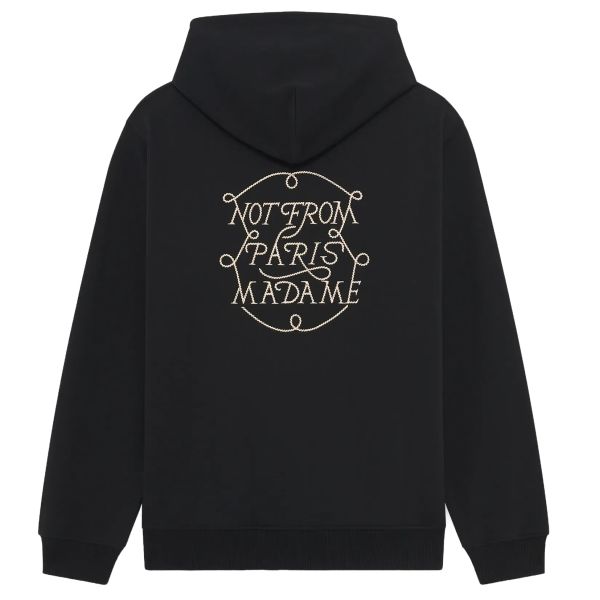 Drôle De Monsieur Slogan Tresses Hoodie Zwart