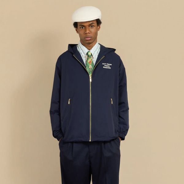 Drôle De Monsieur Slogan Vest Navy