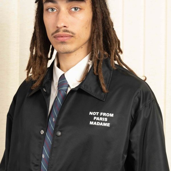 Drôle De Monsieur Slogan Vest Zwart