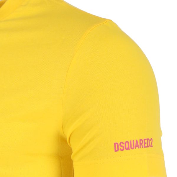 Dsquared2 Basic Logo T-shirt Geel