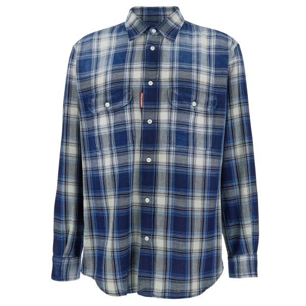 Dsquared2 Canadian Vintage Overshirt Blauw