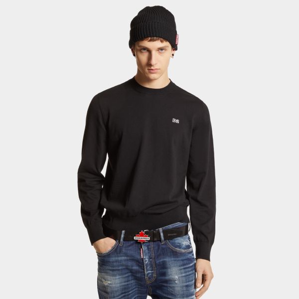 Dsquared2 D2 Cotton Sweater Zwart