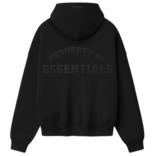 Fear Of God Essentials Property Lounge Half Zip Hoodie Zwart