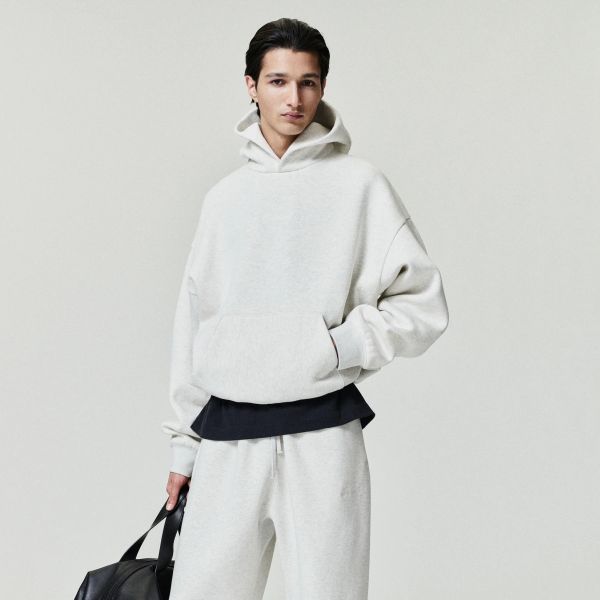 Fear Of God Essentials Signature Classic Hoodie Off White