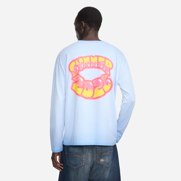 Flâneur Airbrush Summer Longsleeve T-shirt Licht Blauw